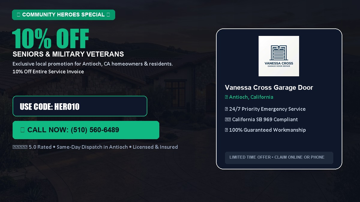 10% OFF Senior Citizens (65+) & Military / Veteran Community Discount in Antioch, CA